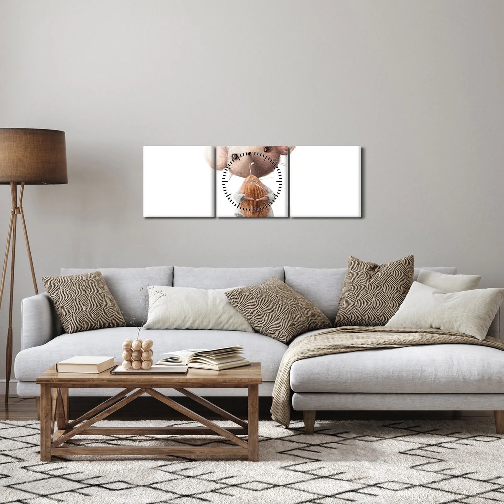 Kép - Akvarell állatka N⁰2 (órával) (90x30 cm)