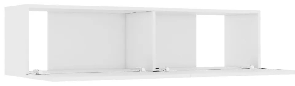 fehér szerelt fa TV-szekrény 120 x 30 x 30 cm
