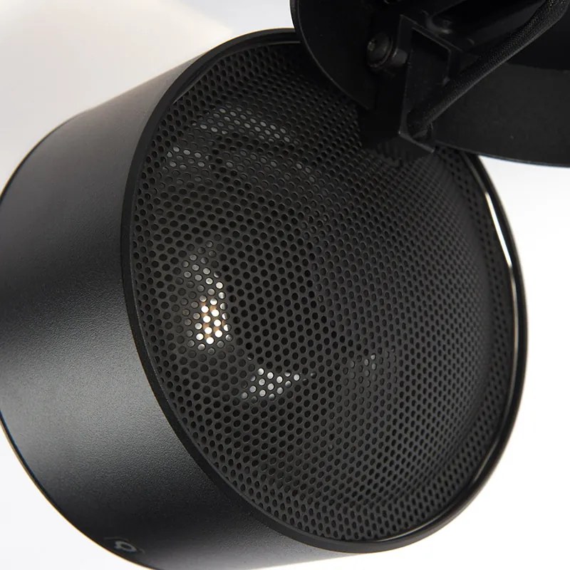 2 db modern fekete kerek állítható reflektor készlet - Go Nine