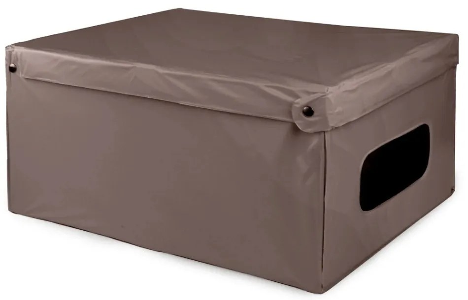 Compactor SMART összecsukható tárolódoboz fedéllel, 50 x 40 x 25 cm, taupe (szürkésbarna), S