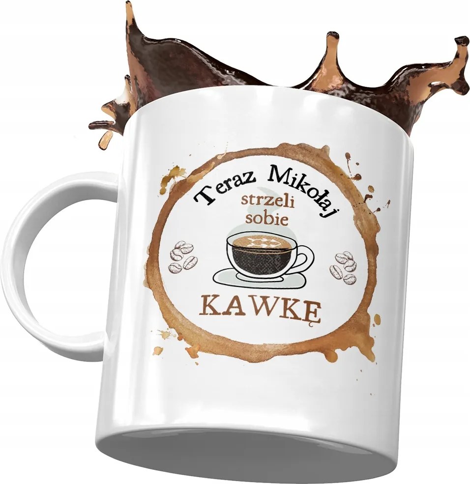 Bögre Mikulás Barát Ajándék Nyomtatott Fotóval