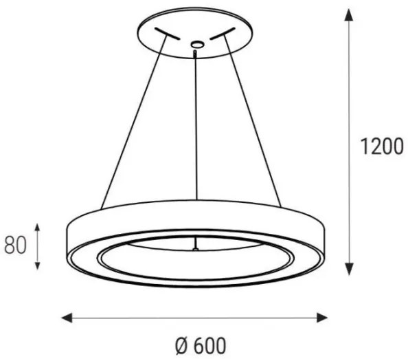 LED2 - LED Csillár zsinóron SATURN LED/50W/230V 3000/4000K fehér
