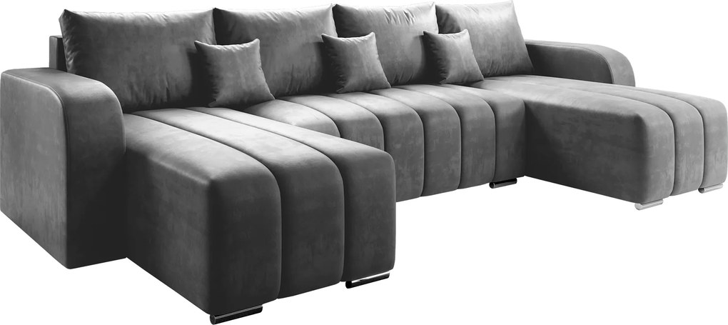 Univerzális ülőgarnitúra, szürke, PORIMA U