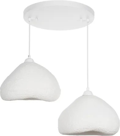 Brilagi - Kábeles függőlámpa WABI SABI 2xE27/40W/230V átm. 45 cm fehér
