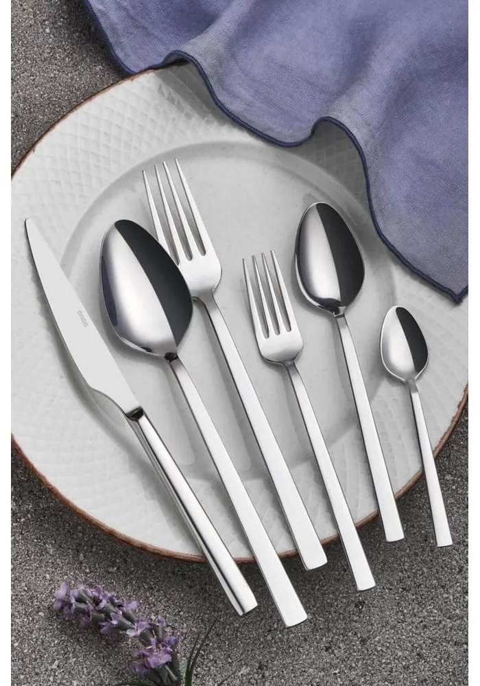 Ezüstszínű rozsdamentes acél evőeszköz készlet 36 db-os – Hermia