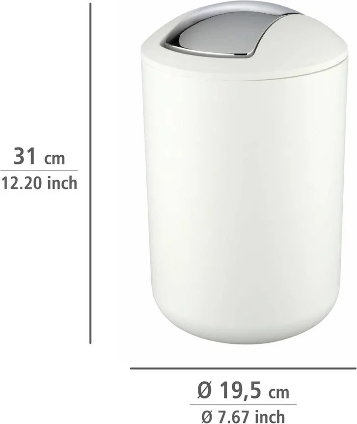 Fehér műanyag szemetes 6,5 l Brasil – Wenko