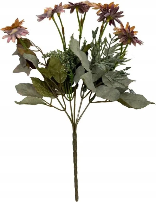 Margaréta csokor 32 cm barna-narancs