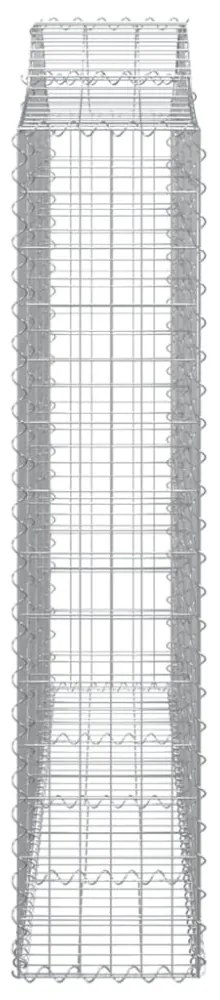 íves horganyzott vas gabion kosár 200x30x140/160 cm
