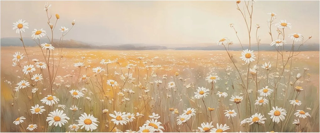 Dekoratív Fotótapéta Flizelin a Hálószobába Virágos rét 250x104 Ragasztó