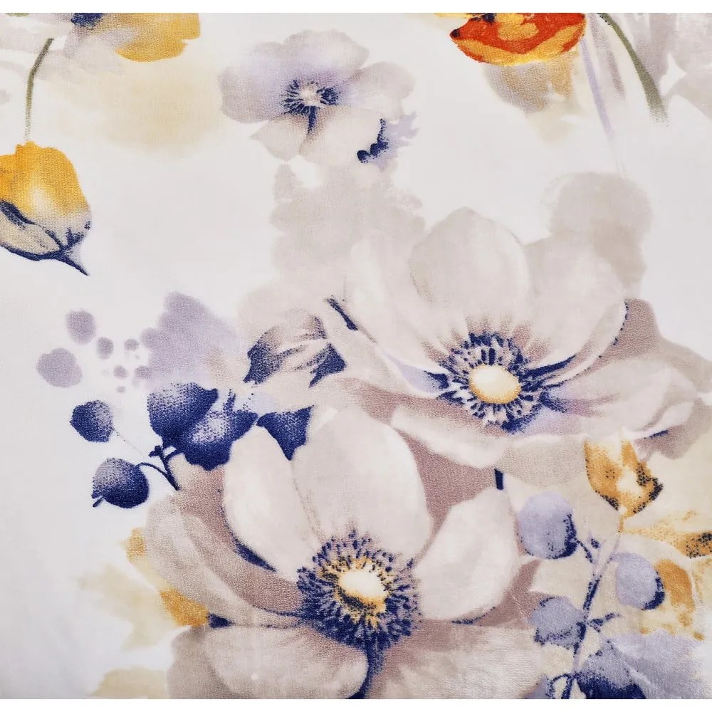 Fehér egyszemélyes mikroplüss ágyneműhuzat 140x200 cm Blossom – My House