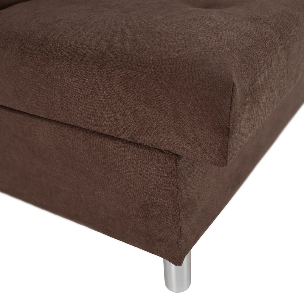Kihúzható kanapé, barna, ALADA