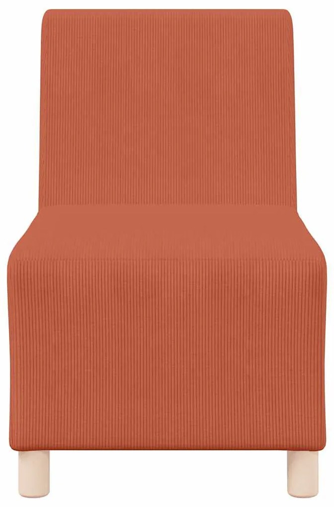 narancssárga kordbársony szövet kanapéfotel 55 cm