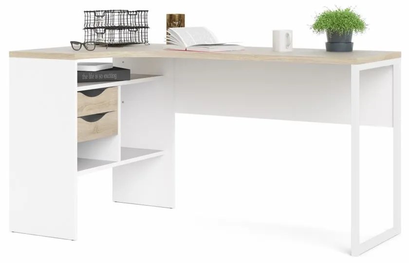 Tvilum Sarok íróasztal 2 fiókkal tölgyfa színben EFREM PLUS