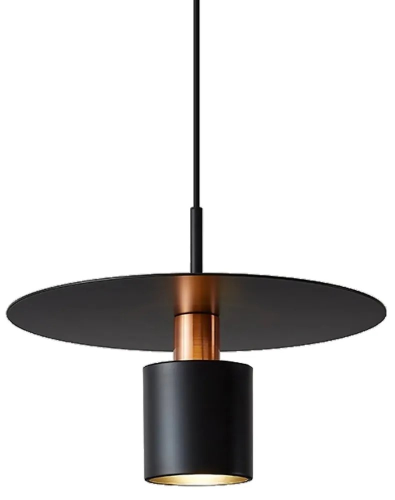 Elegáns lámpa modern designnal fekete