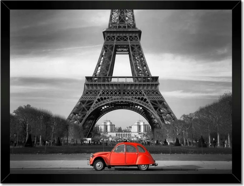 Poszterek keretben 40x30 Piros autó torony