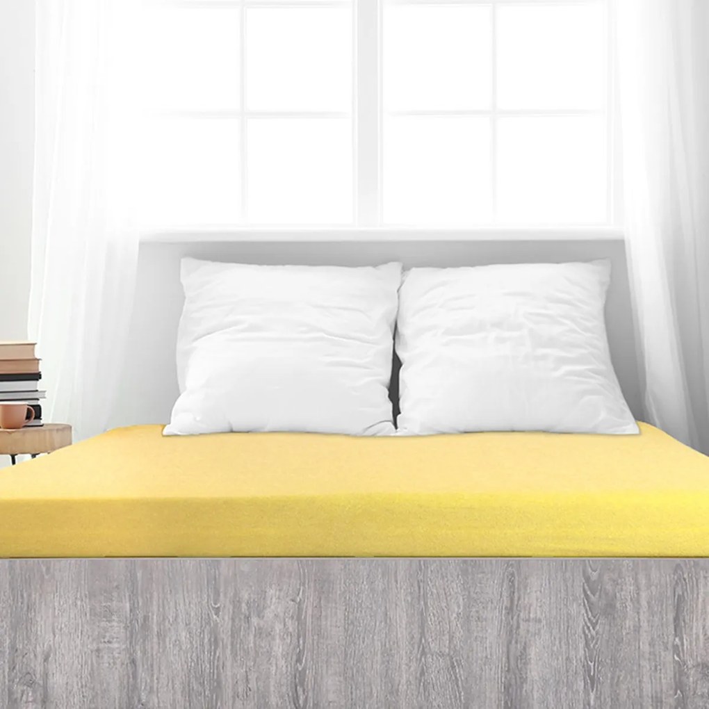 4Home Ideal frottír lepedő sárga, 90 x 200 cm, 90 x 200 cm