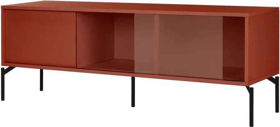 Terrakotta színű TV-állvány 160x60x42 cm Met – noo.ma