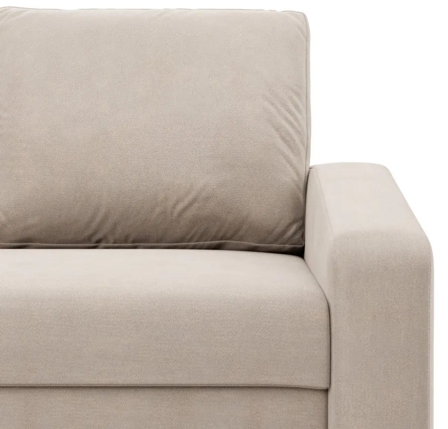 Zeus kanapé, bársony, hab töltet, döntött kartámasz, bézs