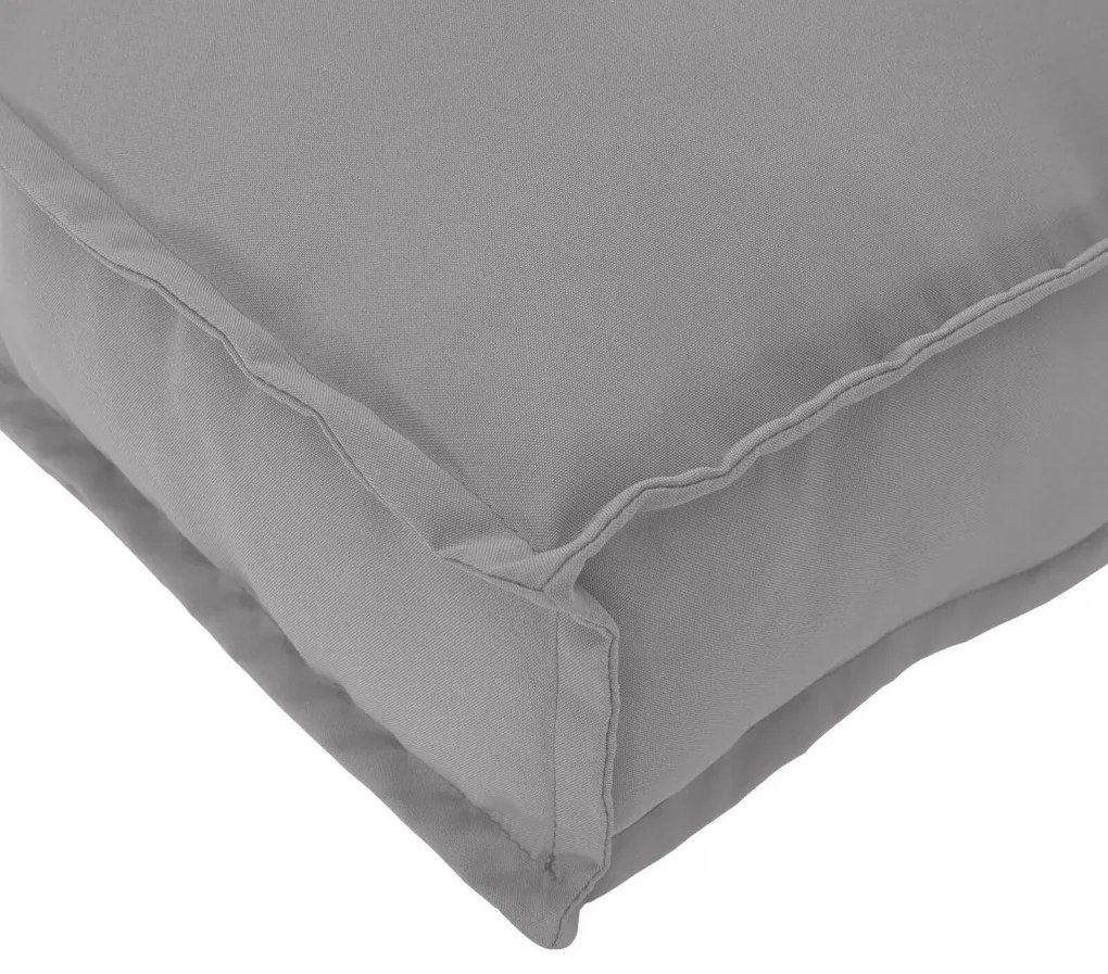 Raklap Párnák padhoz 2 db Szürke 200x40x8 cm Oxford szövet