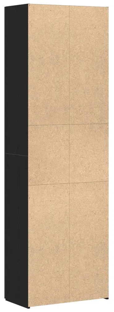 Fekete Tölgy Íróasztali Szekrény 60 x 32 x 190 cm, mérnöki fából készült.