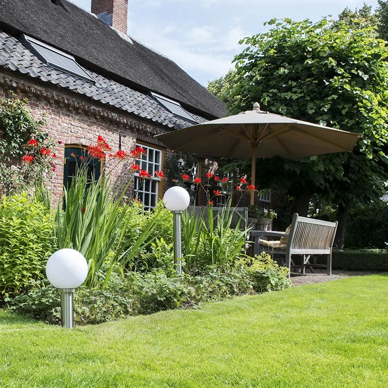 Modern kültéri lámpaoszlop rozsdamentes acélból 50 cm - Sfera