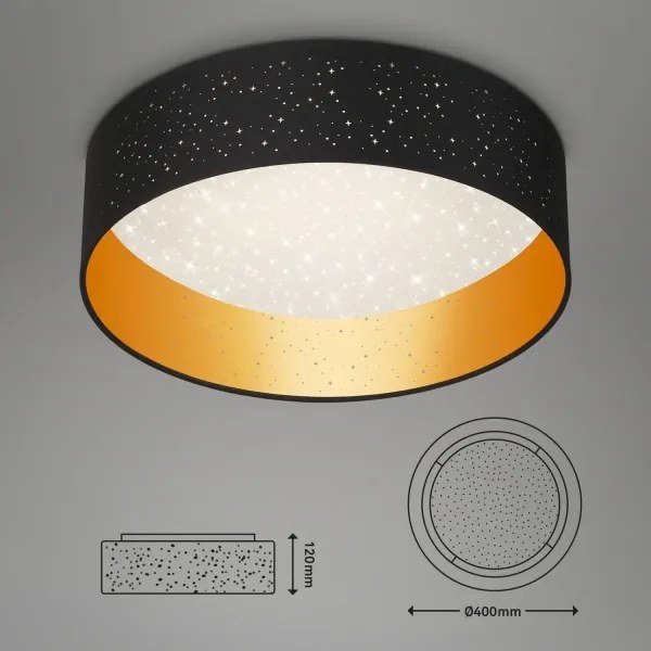 Briloner 3882-015 - LED Mennyezeti lámpa MAILA STARRY LED/18W/230V fekete/arany