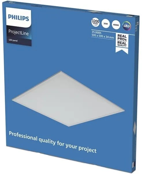 Philips PROJECTLINE LED panel 36W 230V 59,5x59,5 cm mennyezetbe építhető