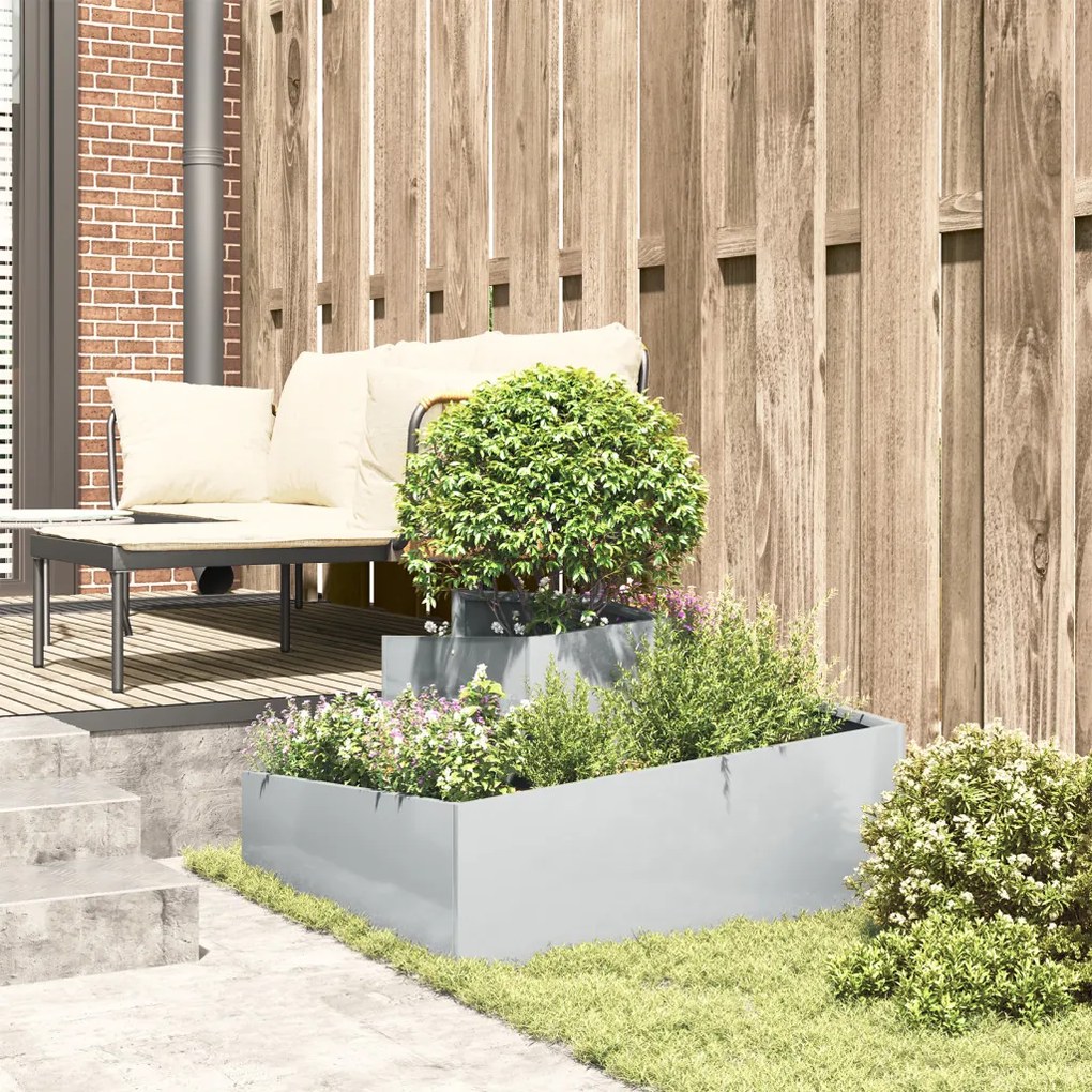 virágcserép 80x80x50 cm galvanizált acél