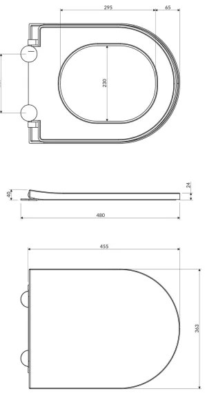OMNIRES TAMPADEBP - WC-ülőke SoftClose TAMPA duroplast/fényes fehér