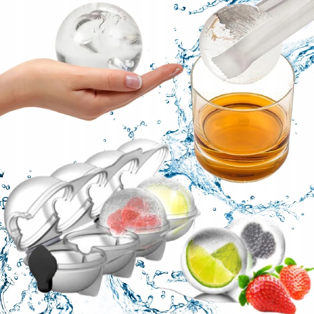 Jégforma Jéggömbök Gömb Forma 4 Db Ital Nagy