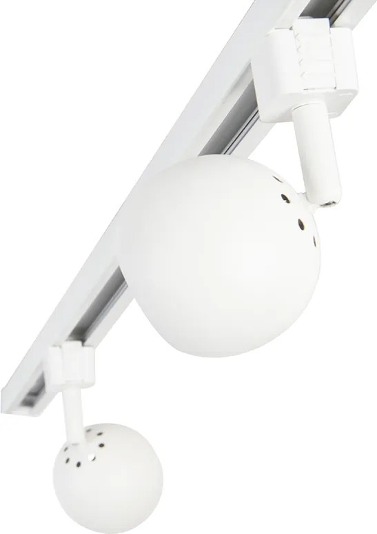 Okos, modern fehér sínrendszer 1 fázisú, 3 Wifi GU10-zel - Gissi