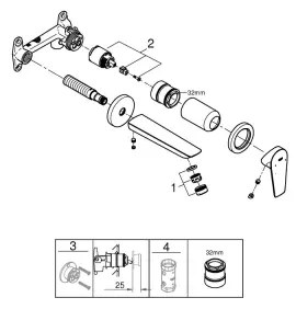 GROHE 20474001 - Mosdócsaptelep 177 mm fényes króm