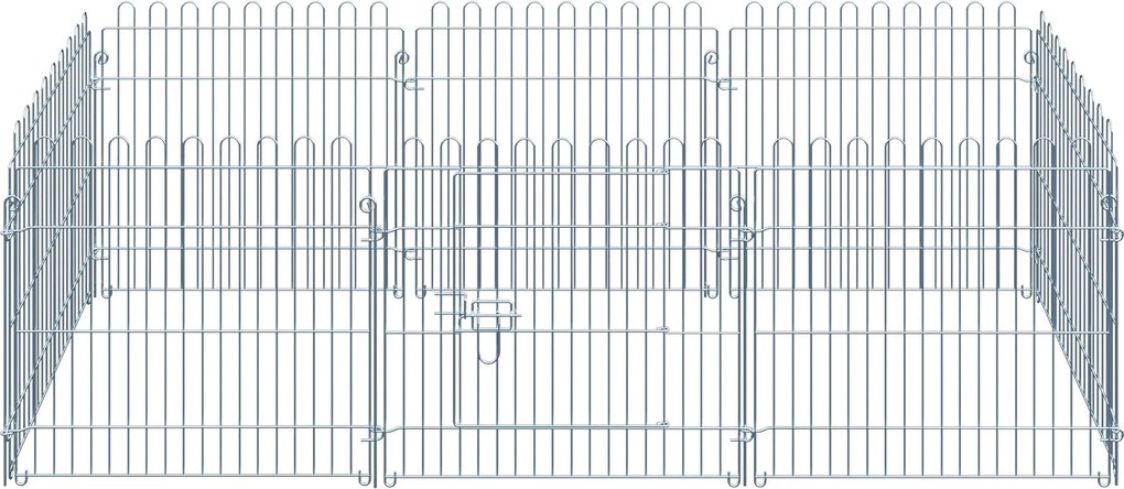 PawHut Kiskutya Börtön Kiskutya Játszótér Kiskutya Kerítés Játszótér Kiskutya Kapu Állatoknak 8 darab W63 x H60 cm | Aosom