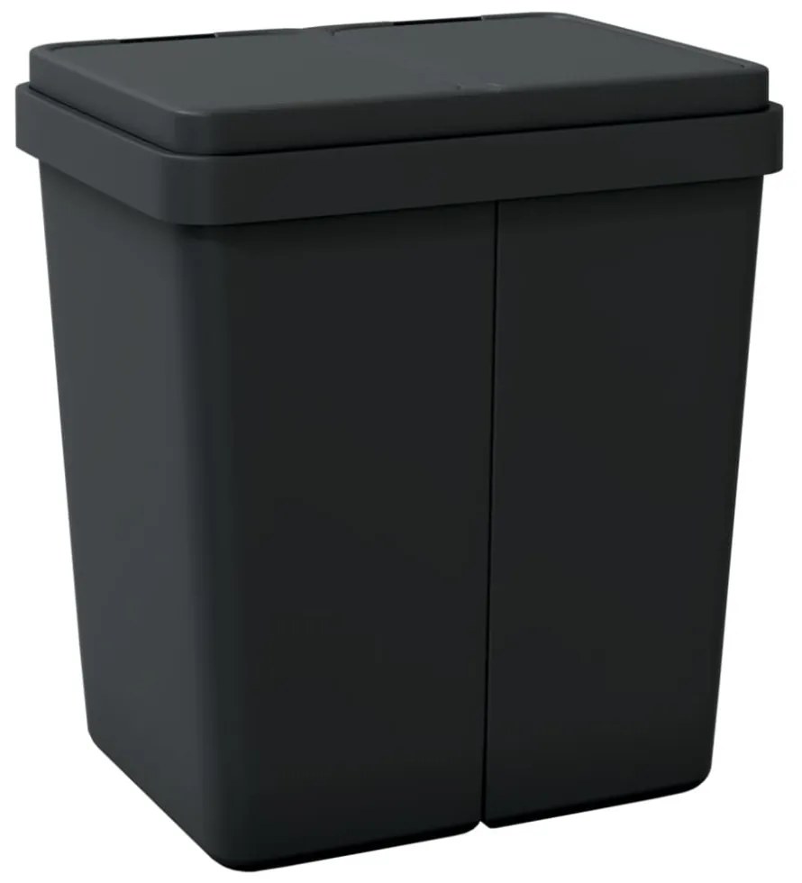antracitszürke dupla szemeteskuka 2x25 L