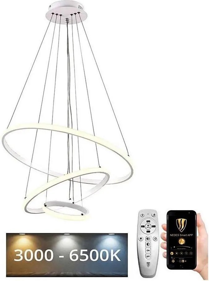 Brilagi - LED dimmelhető kábeles csillár CIRCLE LED/90W/230V 3000-6500K + távirányító