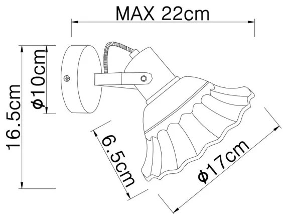 Globo 54050-1 - Fali spotlámpa JOWITA 1xE27/40W/230V