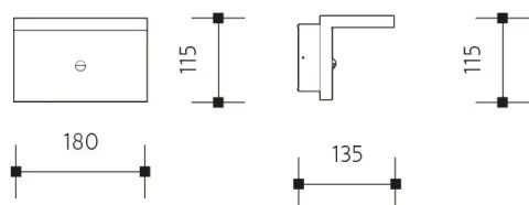 LED Kültéri lámpa érzékelővel NATURA LED/12W/230V 4000K IP54 barna/antracit