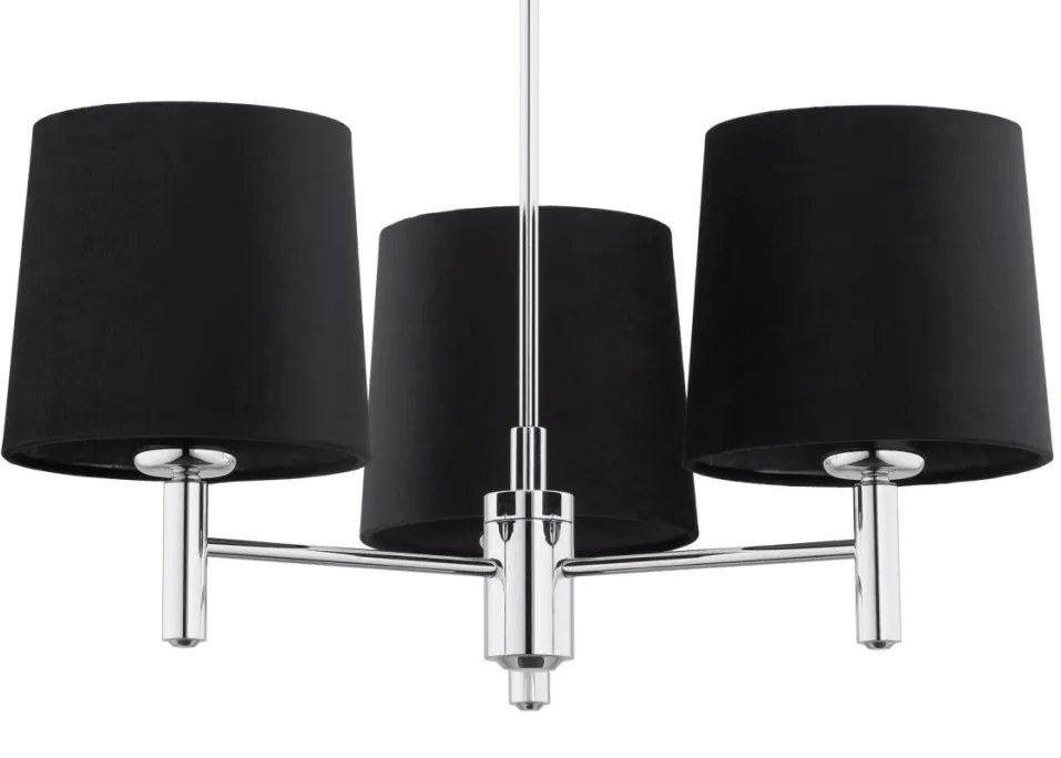 ARGON 6107 BOLZANO Modern Csillár Króm, Sötét Szürke E27 IP20