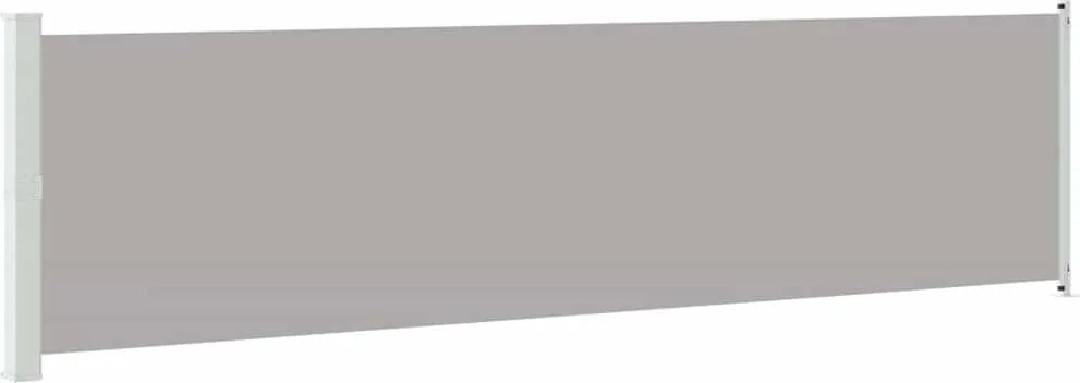 vidaXL szürke behúzható oldalsó terasz-napellenző 600 x 160 cm