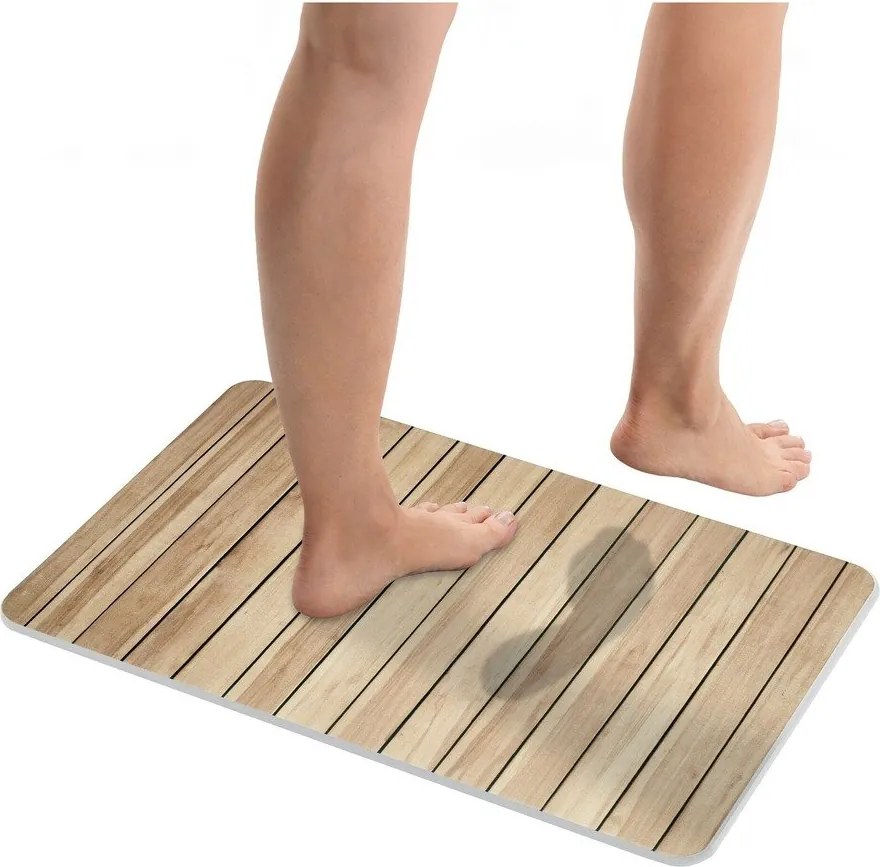 Natúr színű kovaföld fürdőszobai kilépő 39x60 cm Lepiana – Wenko