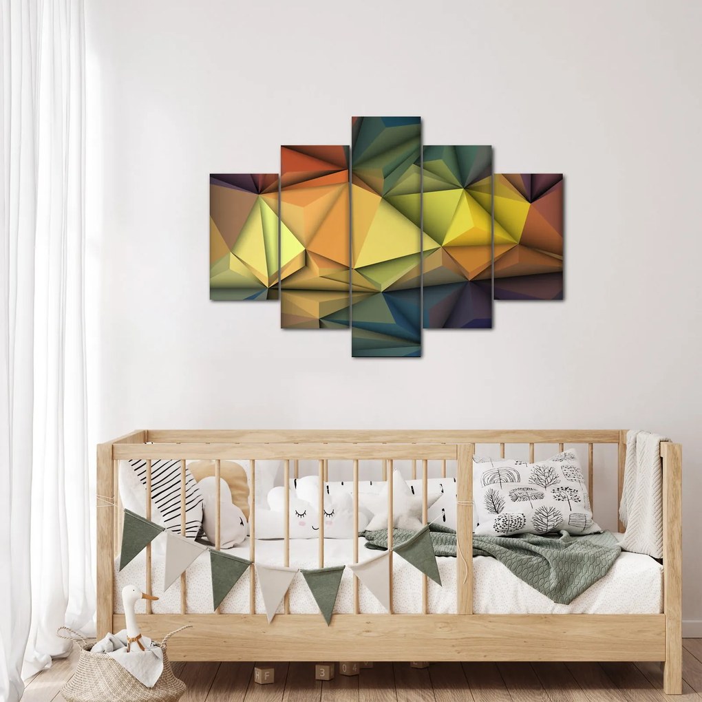 Kép - Sokszögű 3D absztrakció (150x105 cm)