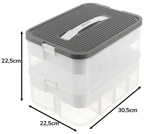 2 szintes doboz építőkockákra - játékrendszerező - Kruzzel