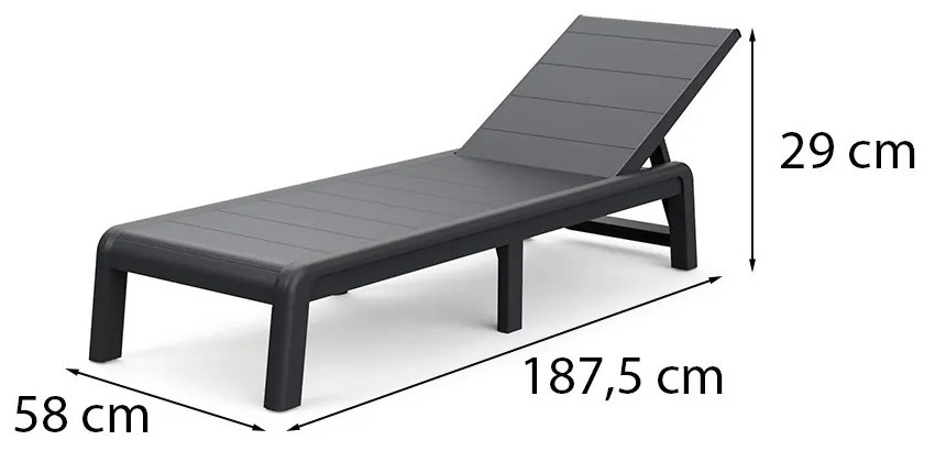 Formentera műanyag napozóágy