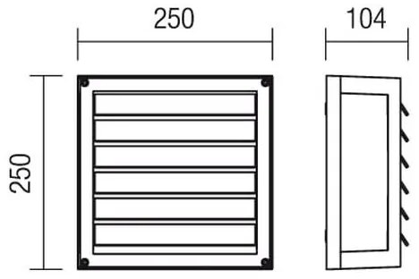 Redo 9893 - Kültéri fali lámpa  BRICK 2xE27/42W/230V IP54 barna