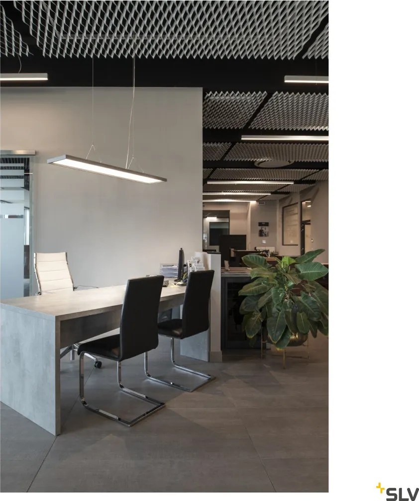 SLV 1006345 WORKLIGHT Modern Led Függesztett Lámpa Ezüst LED IP20
