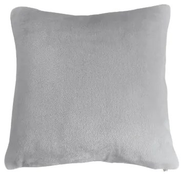Szürke plüss díszpárna párnabelsővel 40x40 / 45x45 cm – Pukka