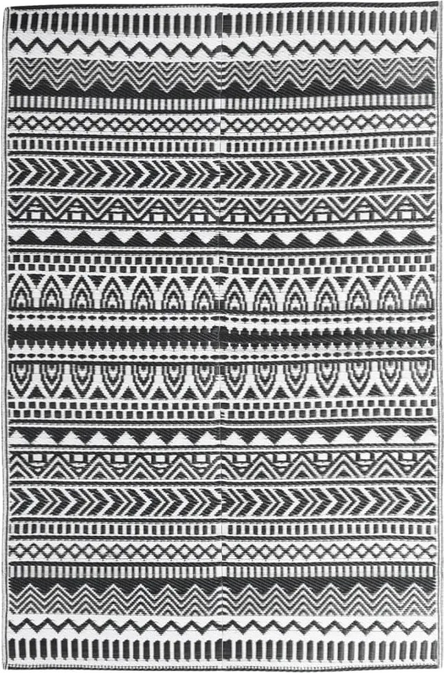 vidaXL kültéri szőnyeg ARAKIL fekete 160x230 cm PP