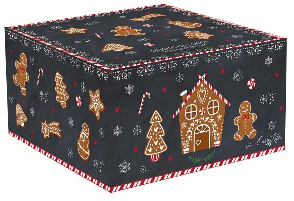 Karácsonyi porcelán reggeliző csésze aljjal 400 ml Gingerbread