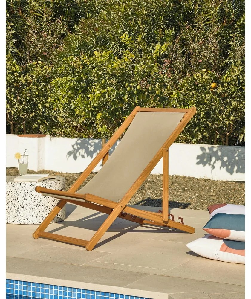 Adredna sötétzöld akácfa összecsukható strand szék - Kave Home