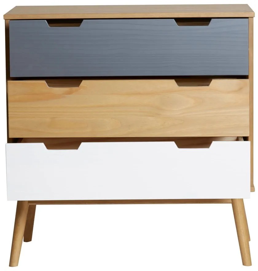Cusco komód tömör borovi fenyőből, szélesség 80 cm - Marckeric